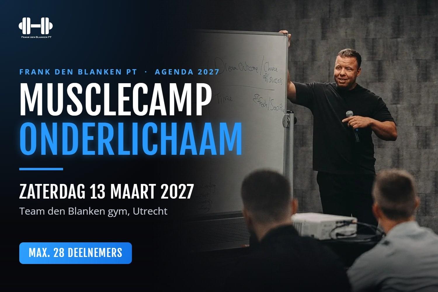 Musclecamp Onderlichaam Zaterdag 13 Maart 2027