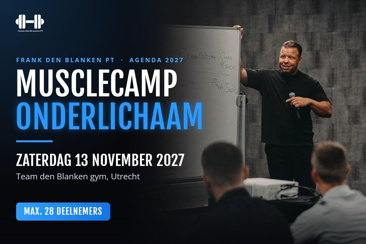 Musclecamp Onderlichaam Zaterdag 13 November 2027